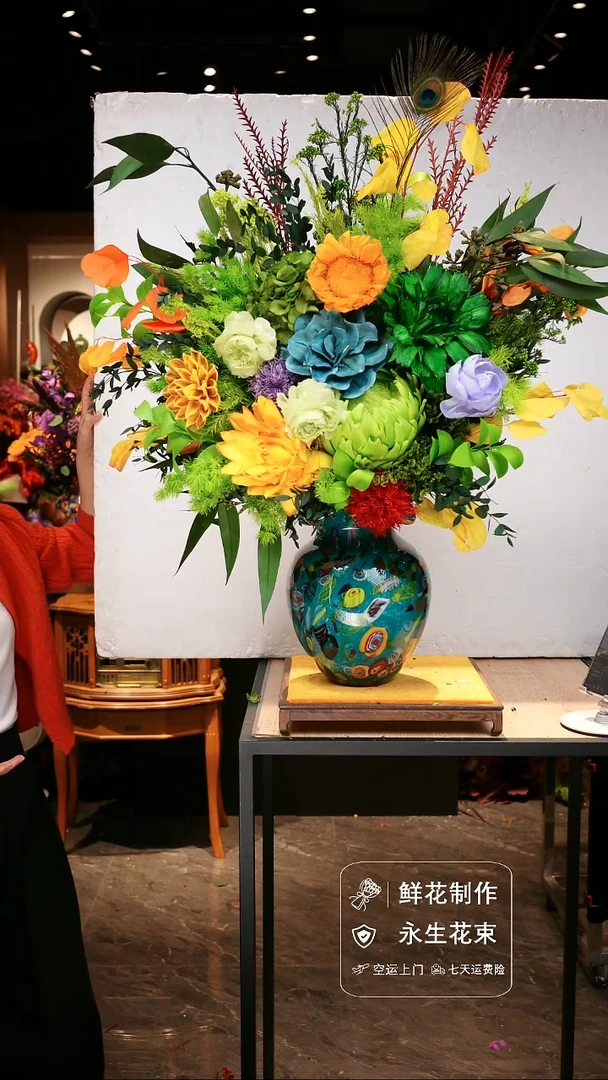 手工艺品琉璃手工花器花束空运包邮送货上门-以图片为准