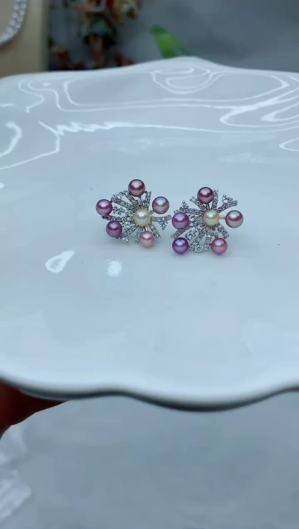 未镶嵌耳饰淡水珍珠多样性发其一【非无瑕】