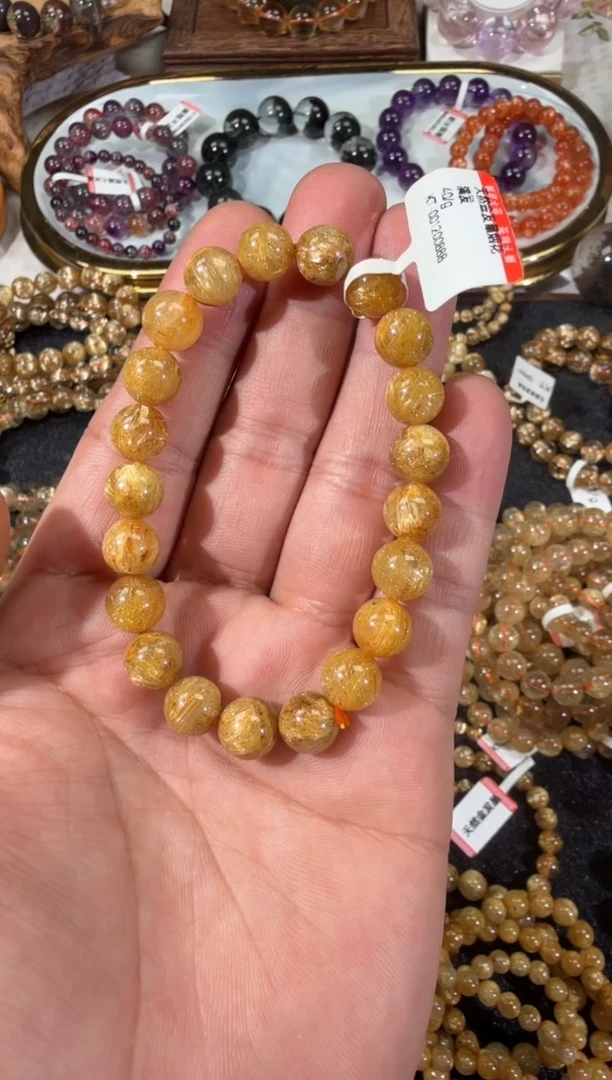 未镶嵌手链发晶SJ-501金发晶