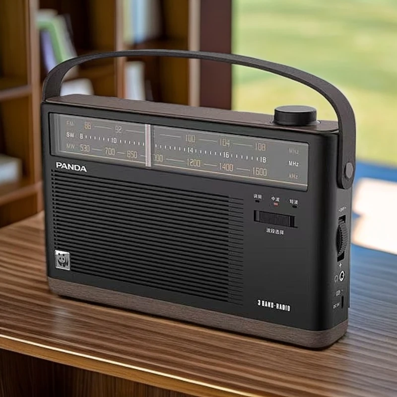 老人3波段纯收音机充电式调频中波短波外放复古简单广播