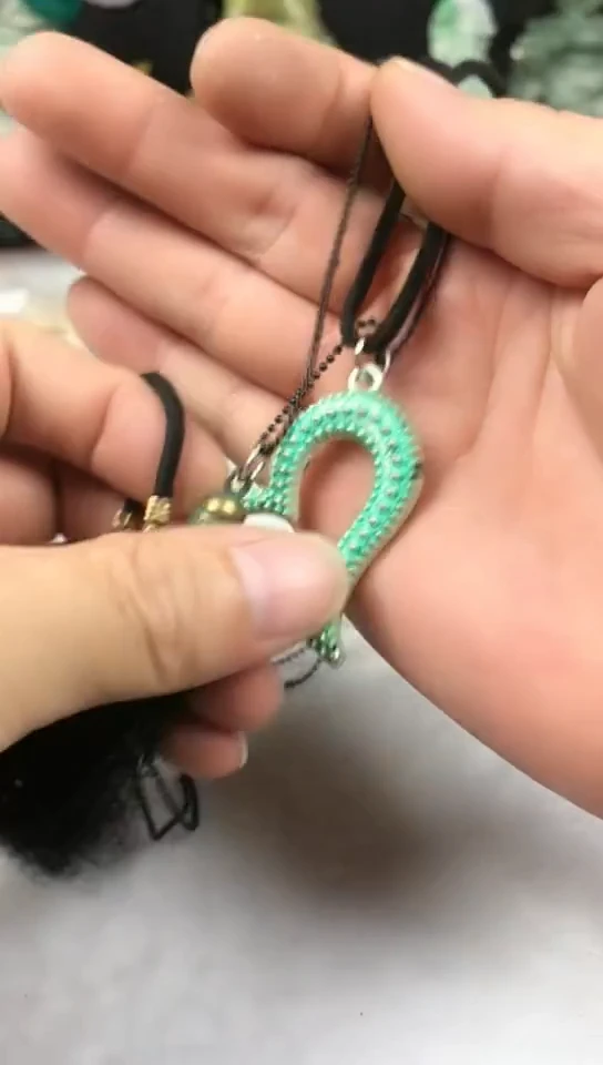 钛钢天然锆石项链项链