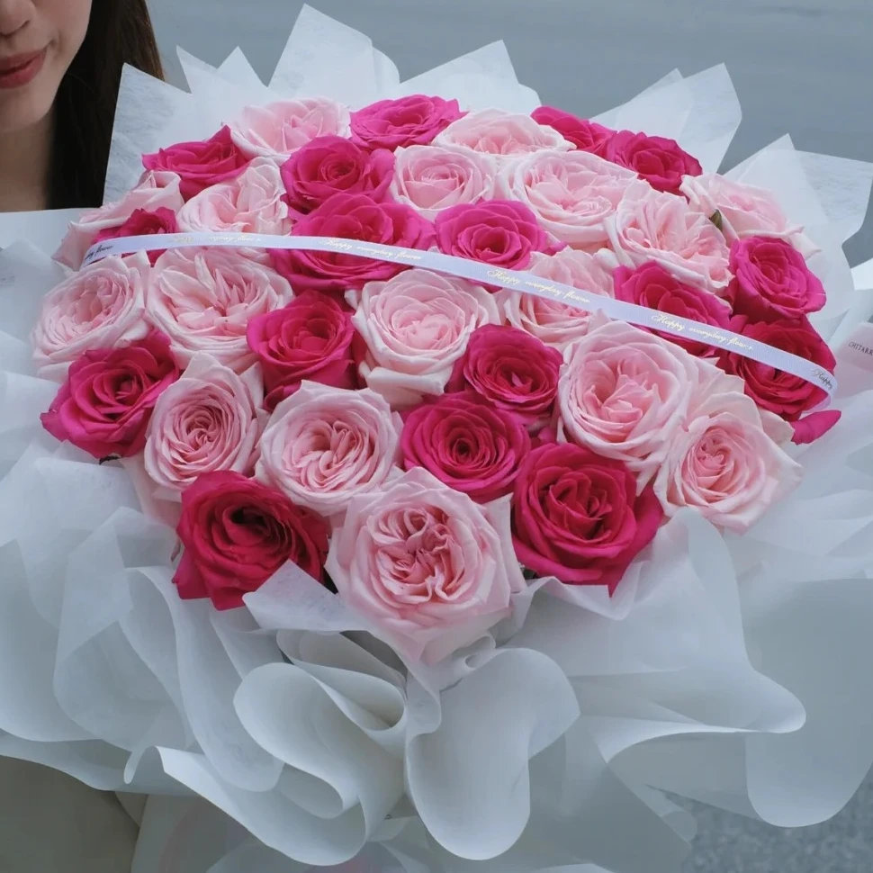 【香香组合】弗洛伊德粉荔枝单头玫瑰 香味高级浓郁 玫瑰鲜花基地发