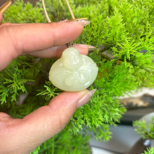 【30mm抱抱佛】青黄首饰吊坠挂件礼品文化创意