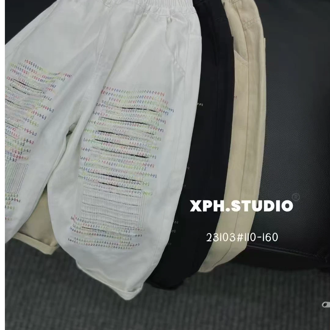 韩 2025【Y】3月9日 男女童时尚百搭卡其色休闲裤3103-