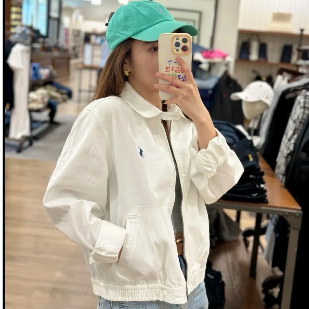 小马家女款老干部夹克拉链翻领老钱风秋冬款短款外套夹克-Anna