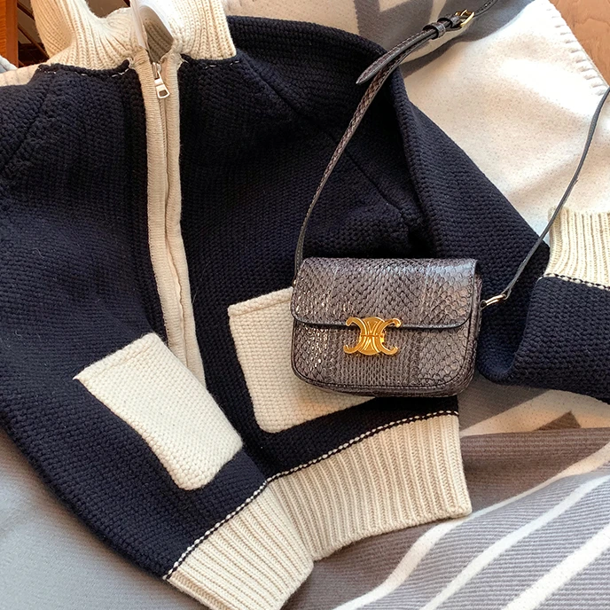 休闲斜挎包时尚小方包中性风小香风韩版包211T035