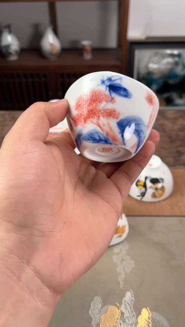 【闪购商品】景德镇文祥窑釉下彩手工陶瓷单杯