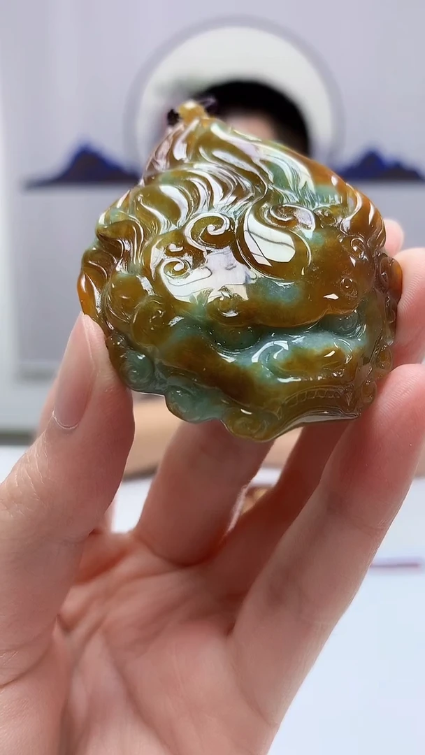 【闪购商品】定制翡翠未镶嵌4812zm-毛货挂件赠珠链162