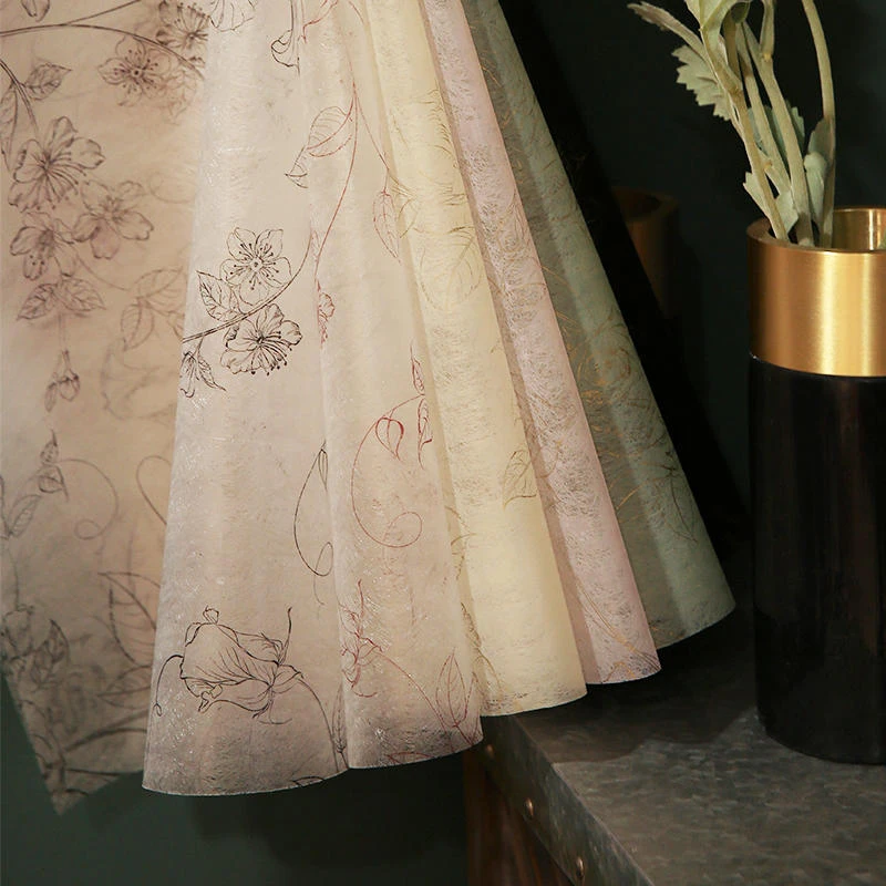 棉花糖内衬纸白色玫瑰印花棉纸鲜花包装纸花束包花纸花艺花材