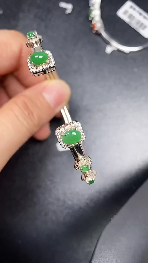 银S925镶嵌戒指翡翠3370