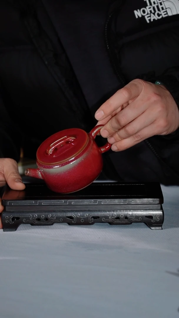 【闪购商品】96-16汉瓦壶（富安工作室 窑变随机）