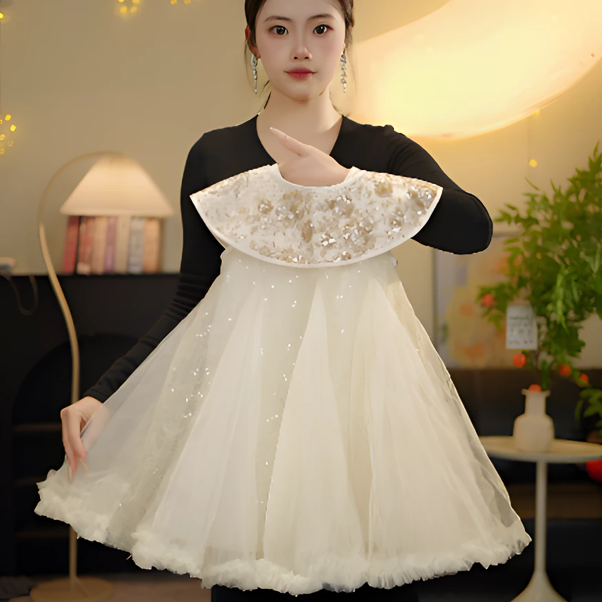 【YX新中式】女童2025新款小众高级轻奢宴会重工新中式+云肩公主裙