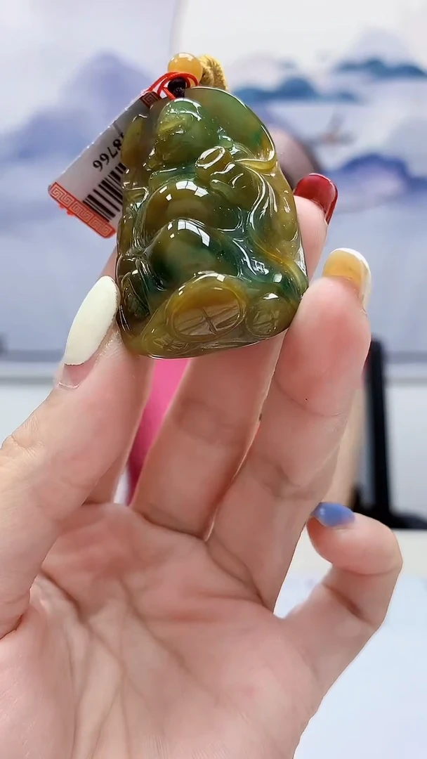 未镶嵌定制翡翠4852lr-毛货挂件46