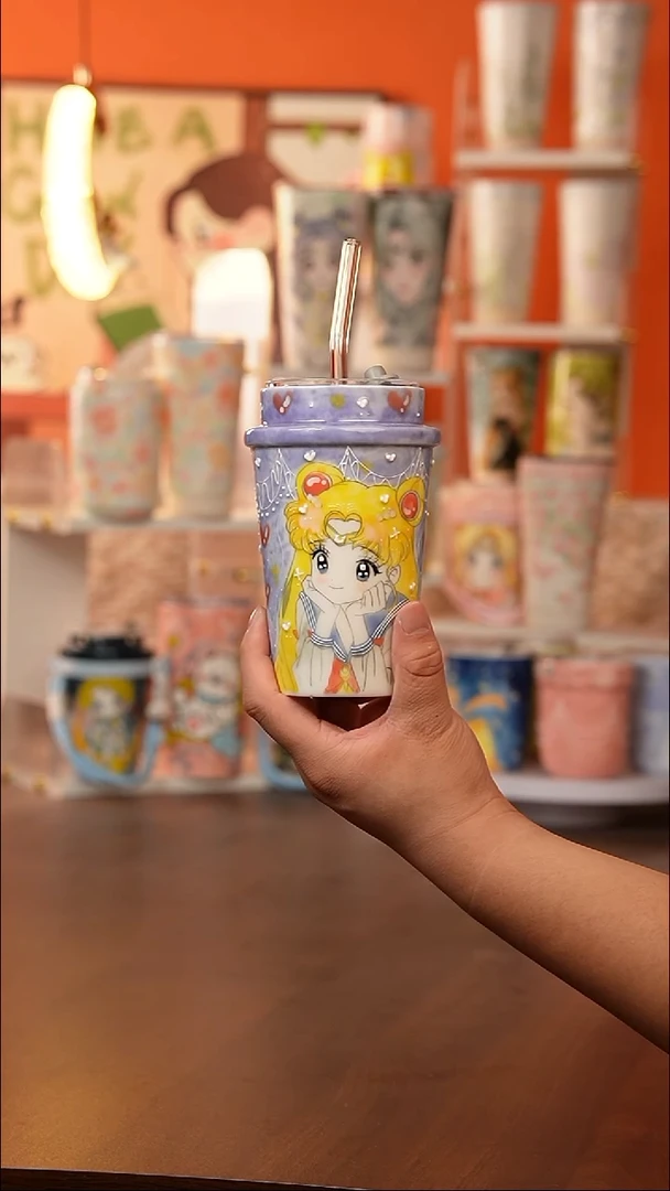 (玉泥）景德镇手工手绘文创陶瓷杯
