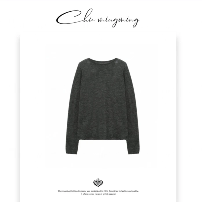 【CHUMINGMING】《马海》毛圆领毛衣AAMU302