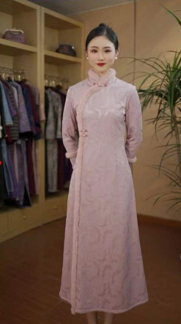 流年 Y 日常秋冬气质优雅保暖国风复古改良旗袍安诗歌