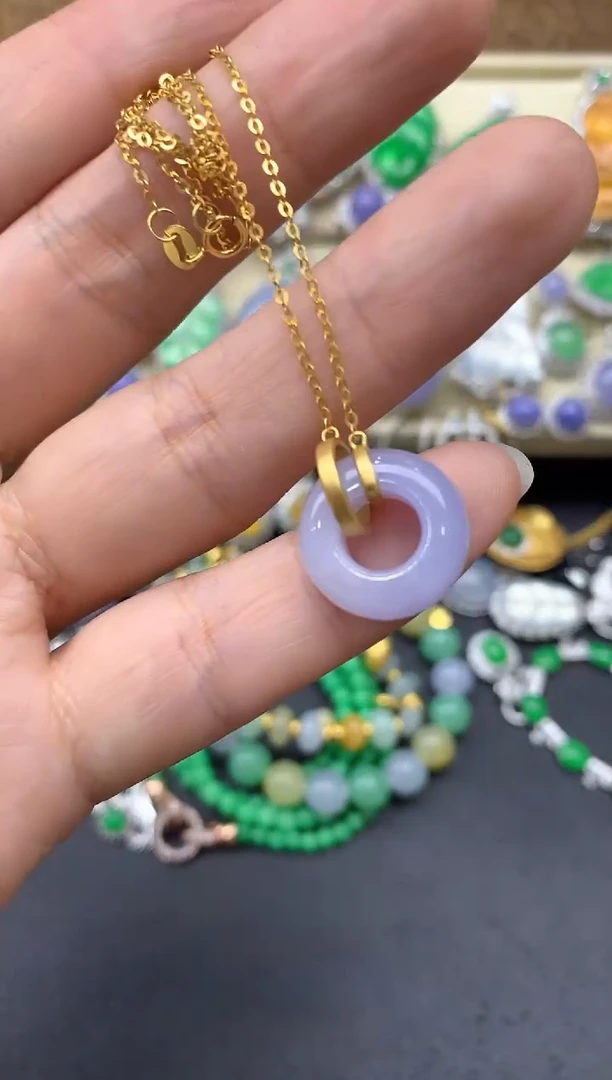 【闪购商品】翡翠颈饰18K金镶嵌423-中国好珍宝