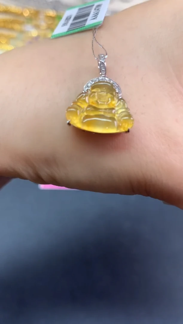 吊坠(不含链)18K金镶嵌翡翠吊坠(不含链)|3980