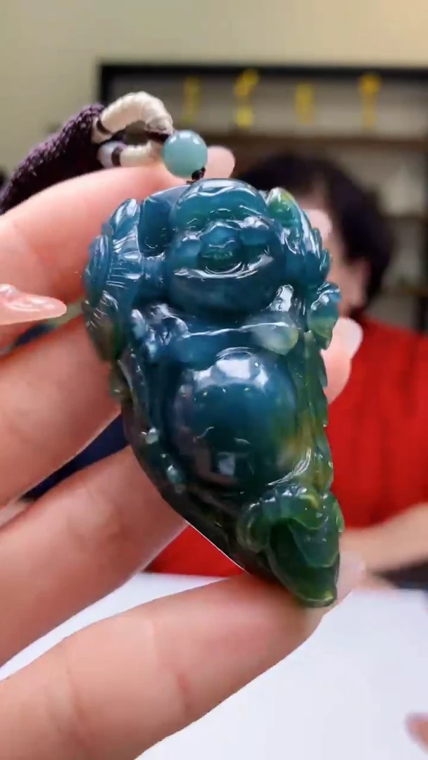 【闪购商品】定制翡翠未镶嵌1071ry-毛货挂件47