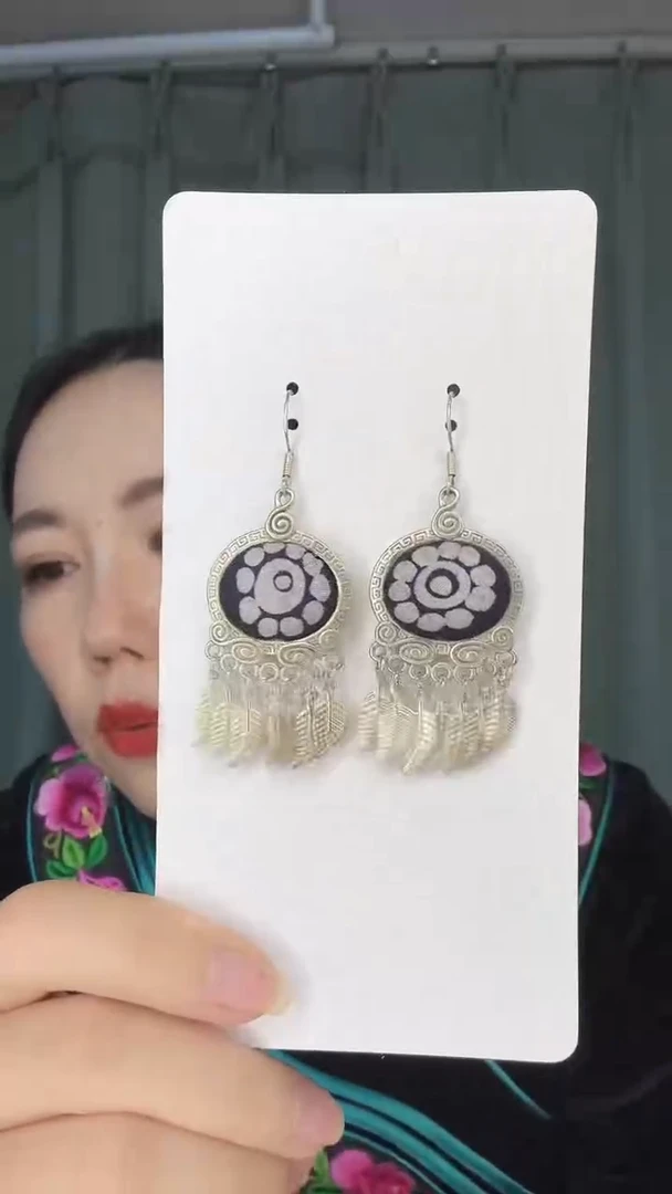 纯铜锆石合金耳环