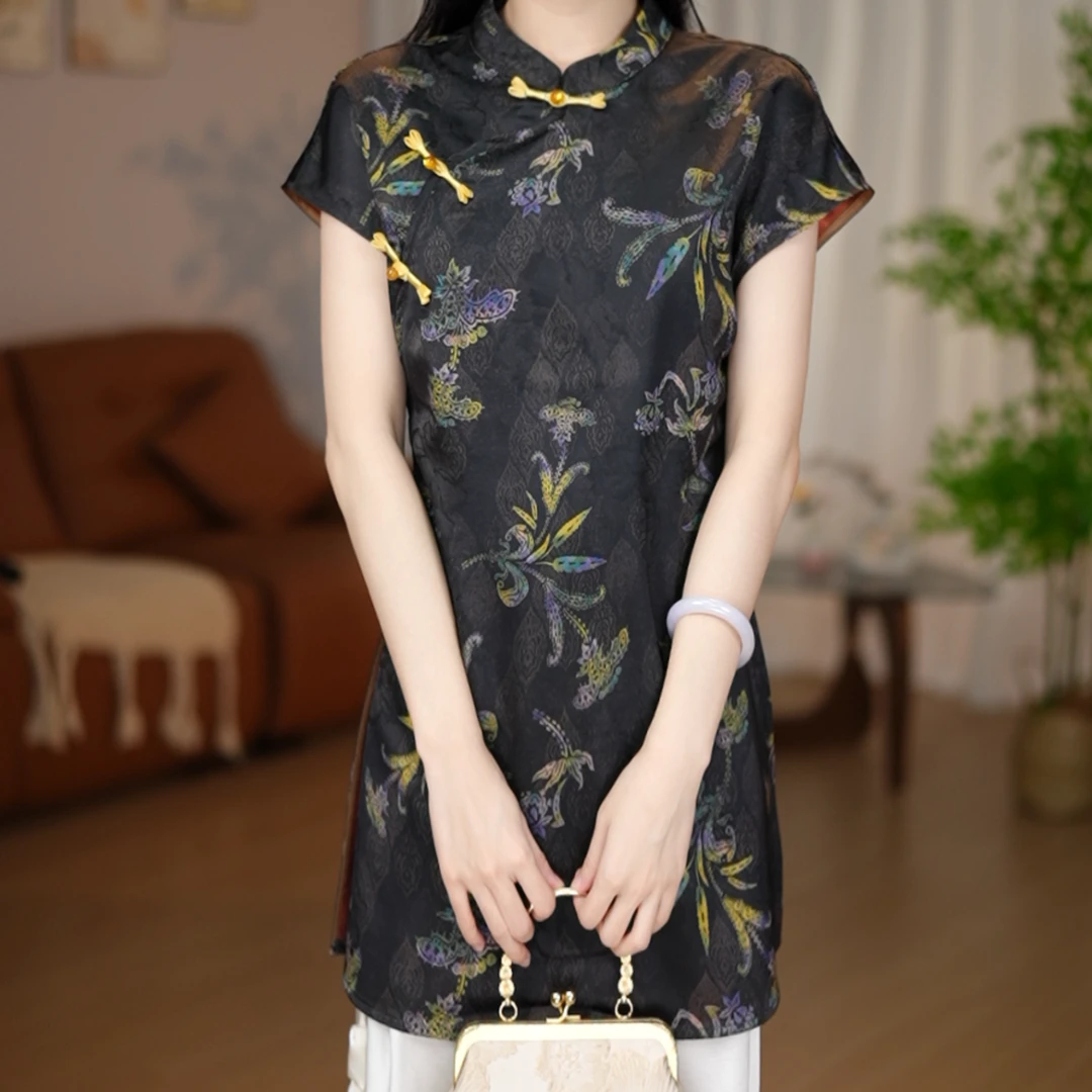 【现货】【1316-墨上花】新中式国风女复古宽松上衣-园园