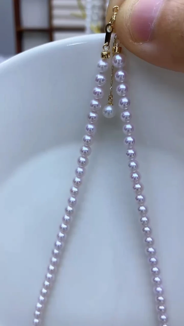 【闪购商品】淡水珍珠项链18K金镶嵌4.5-5