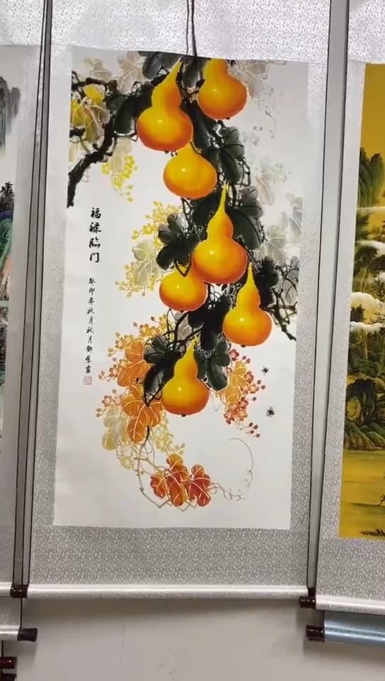 【闪购商品】四尺《福禄临门》-竖幅-玄关挂画