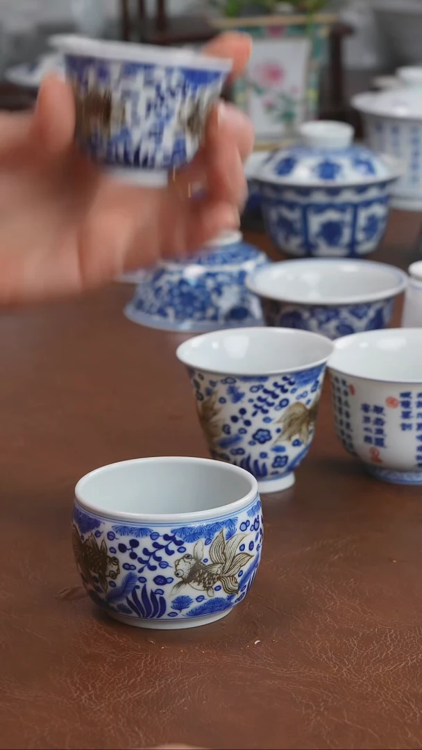 景德镇高端茶器曾*景德镇墨奈纯手工手绘高端茶器