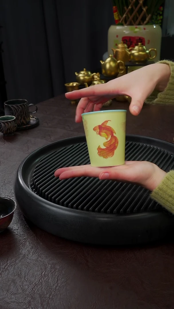 【闪购商品】杯【宜景窑欧碧】手绘可乐杯