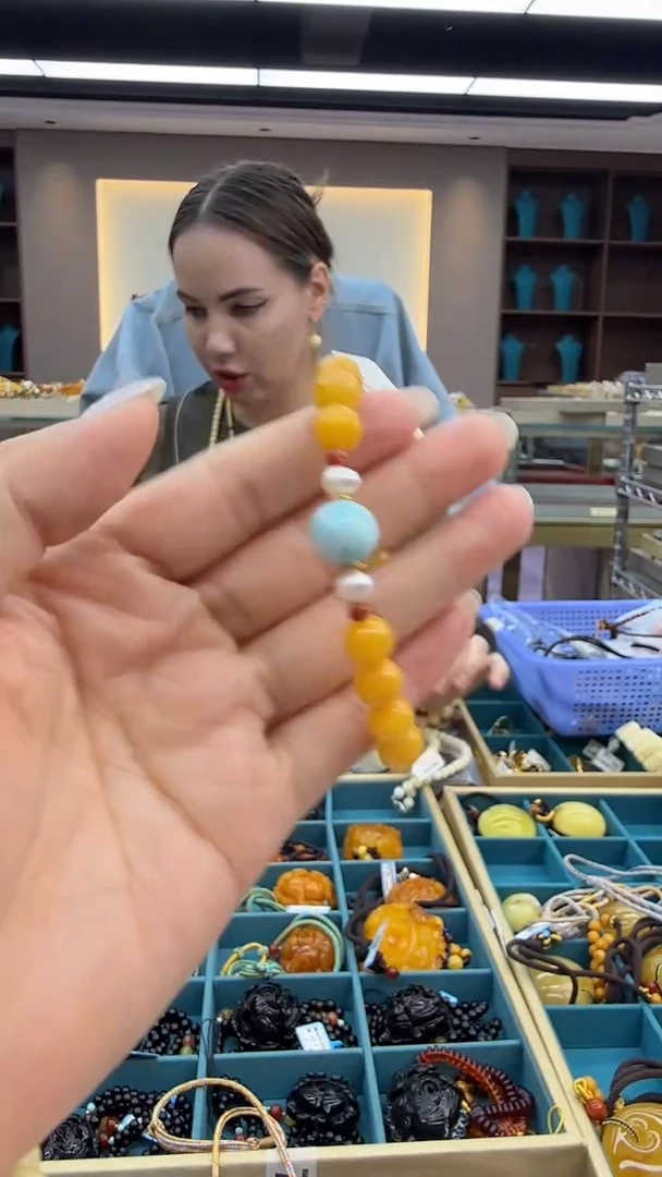 手链琥珀未镶嵌224秒拍号 假一罚三