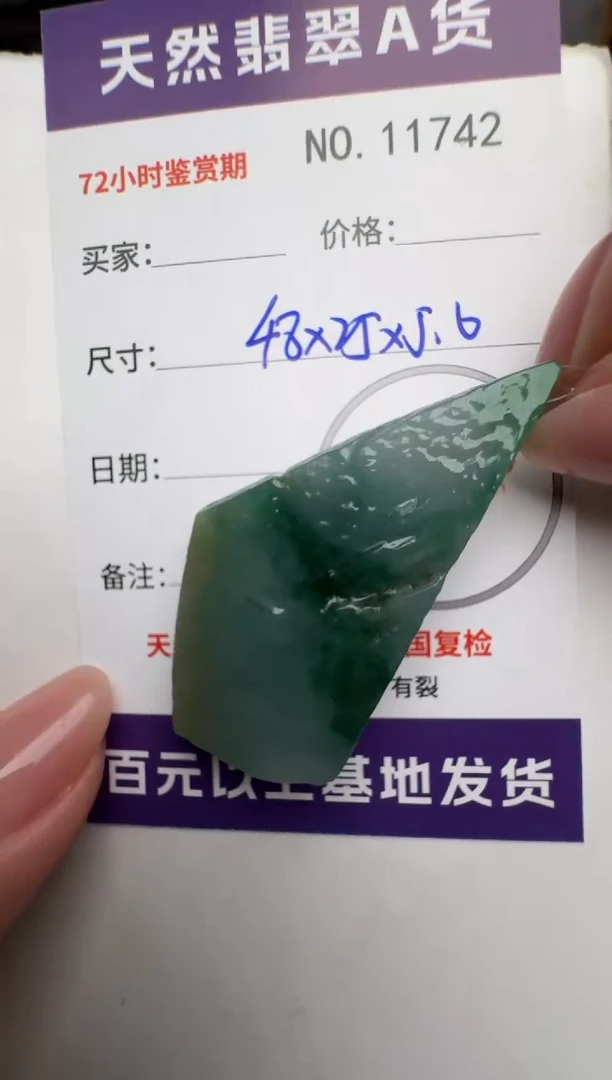 【闪购商品】翡翠颈饰未镶嵌原石11742