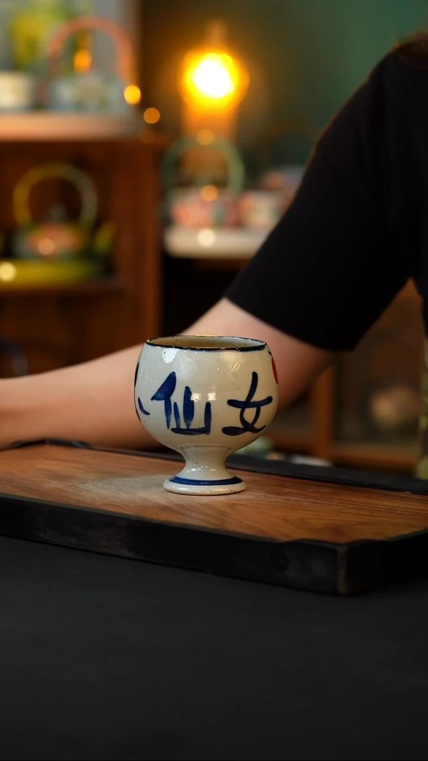 杯手绘心瓷陶瓷浮力