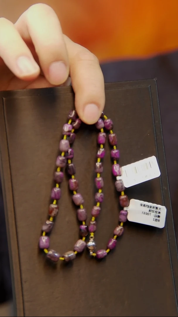 苏纪石（舒俱来）未镶嵌项链109号桶珠项链