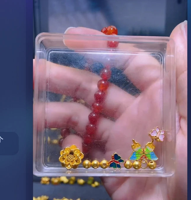 足金999卡4古6+古莲小蝴蝶**2+吊坠蝴蝶/多样性发