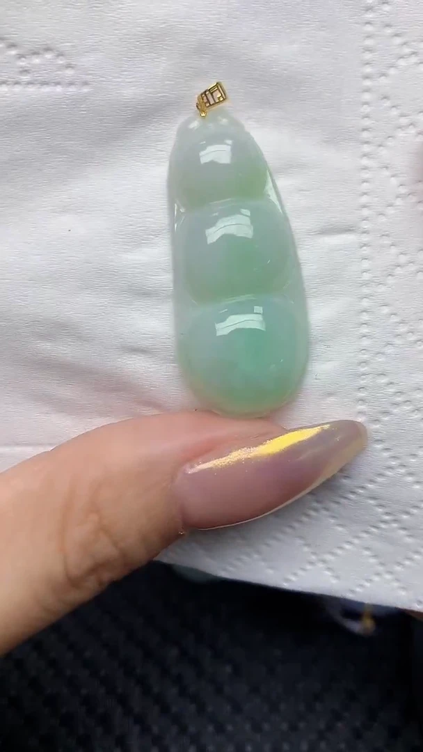 【闪购商品】翡翠颈饰18K金镶嵌天然翡翠a货