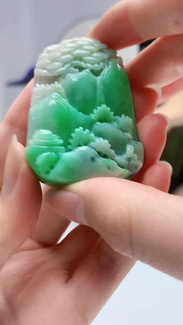 【闪购商品】定制翡翠未镶嵌4688zm-毛货挂件山水131