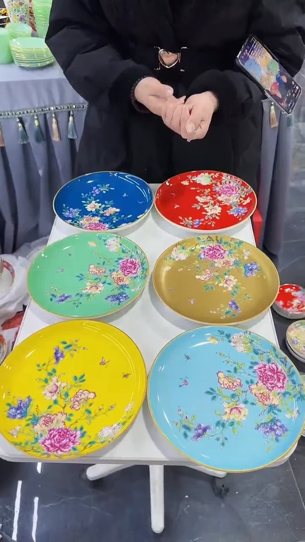 【闪购商品】瓷片 8英寸平盘6个景德镇陶瓷