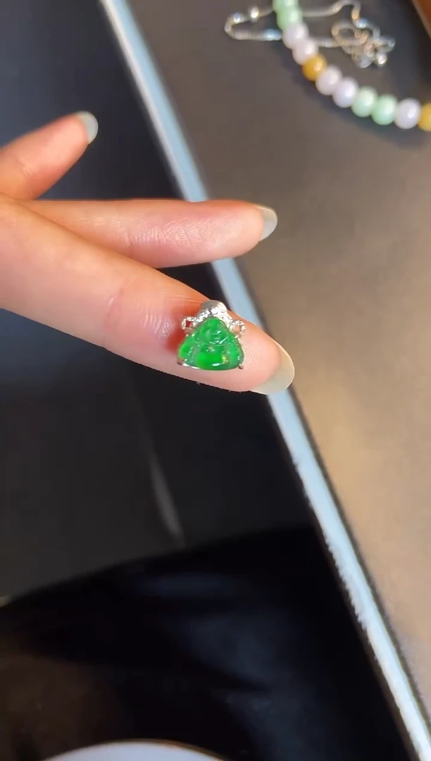 吊坠(不含链)银S925镶嵌翡翠1