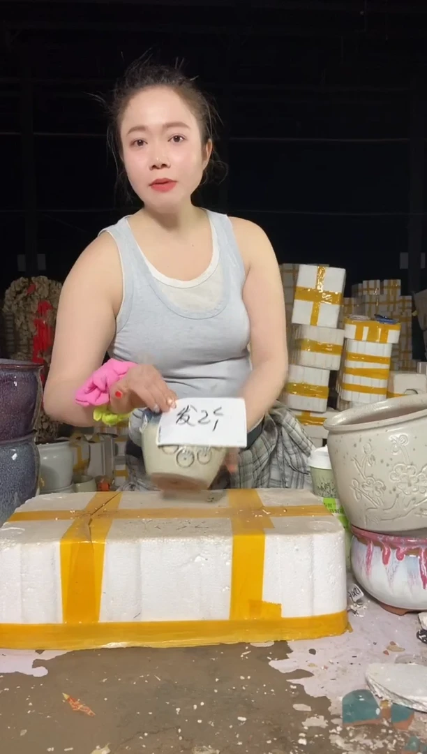 宜兴紫砂粗陶花盆11/12