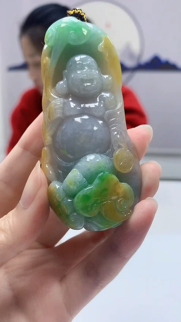 【闪购商品】定制翡翠未镶嵌4902zm-毛货挂件