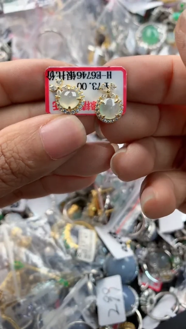 银S925镶嵌戒指翡翠888             3