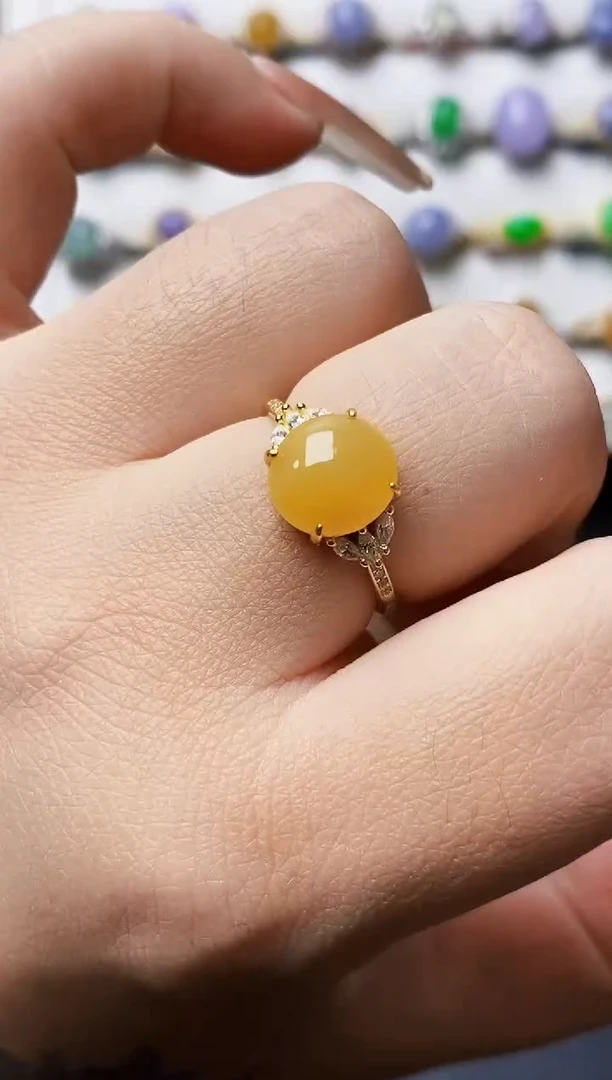 银S925镶嵌戒指翡翠1036