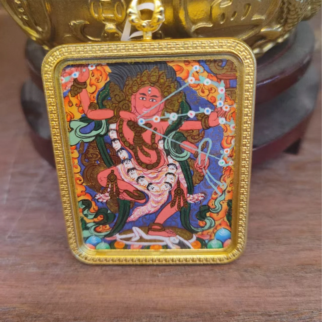 非金属布艺吊坠 西藏热贡做面佛魔唐卡