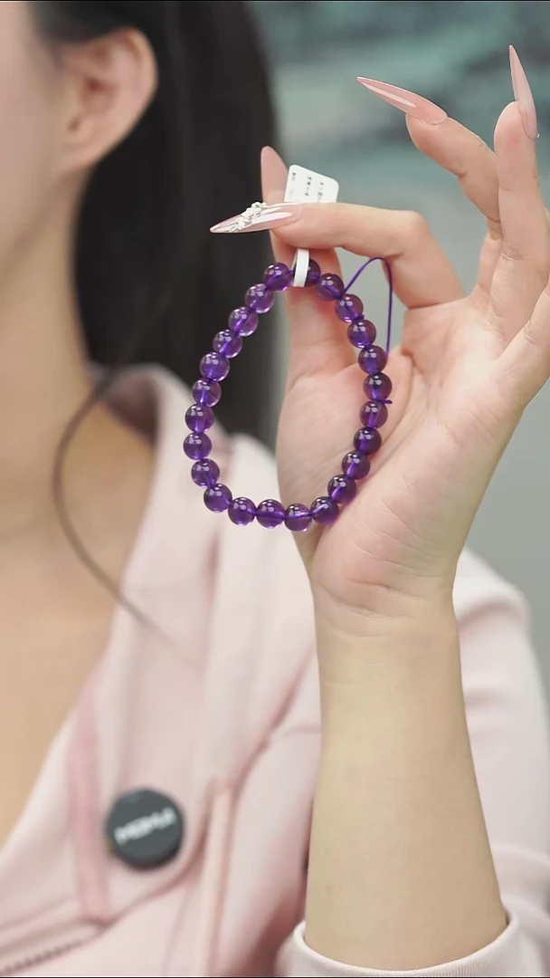 未镶嵌手串水晶天然紫水晶单圈手串