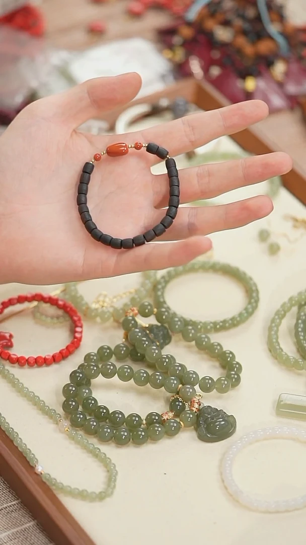 降真香其他孤品！降真香鼓珠 火焰纹配饰手串