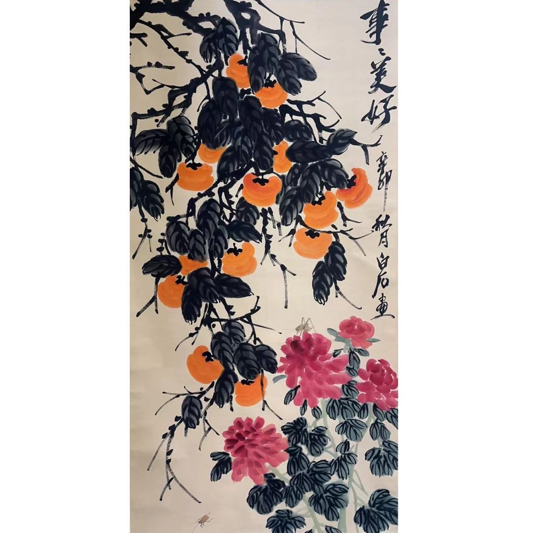 齐BS款绘画花鸟立轴137×66 8.1平尺