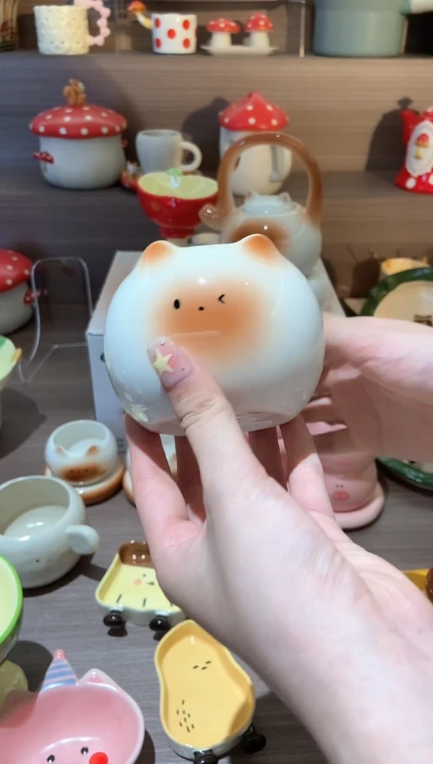 瓷小猫 杯子 微瑕