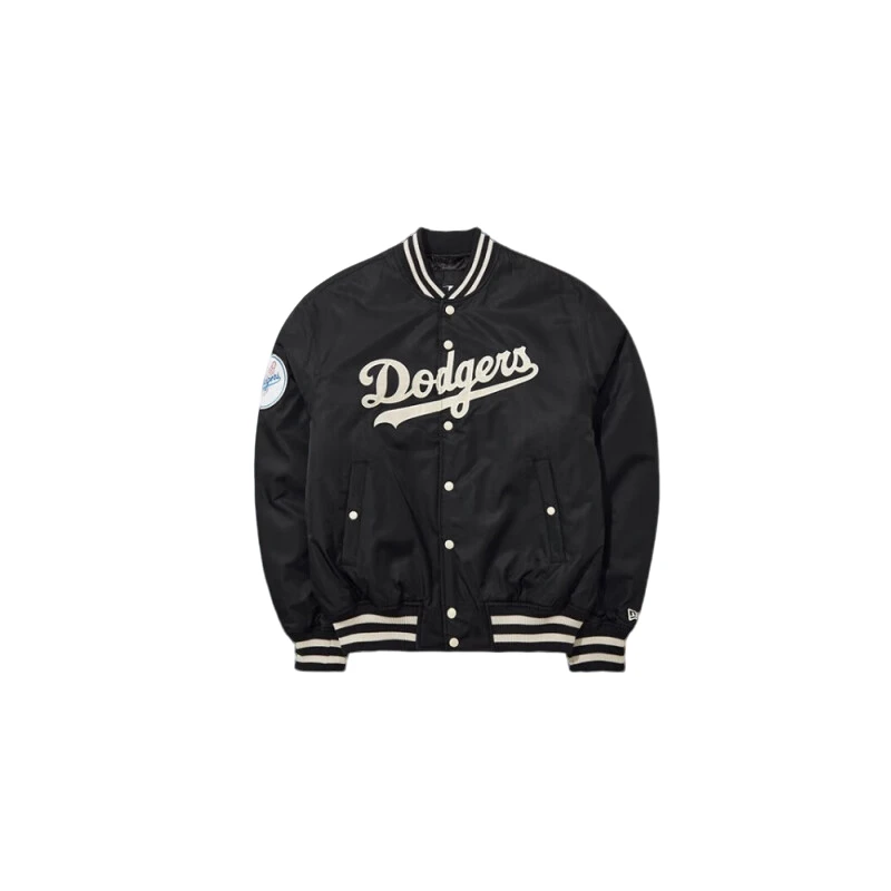 New Era x MLB 联名款 洛杉矶道奇队 字母刺绣夹克外套棒球服