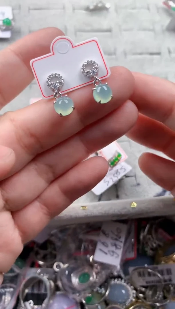 银S925镶嵌戒指翡翠11  11    5