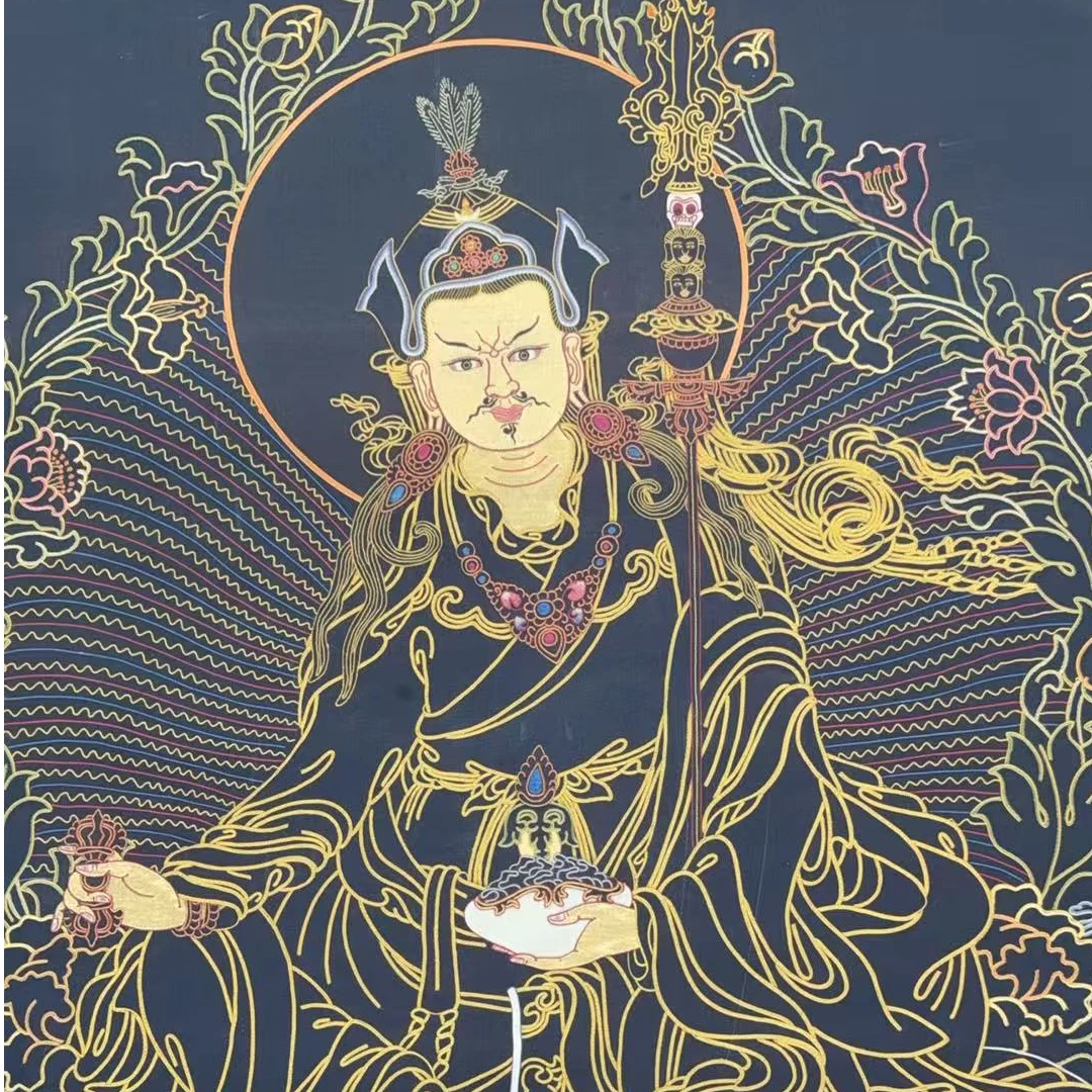莲花生大师卷轴唐卡适合佛堂供奉的绘画精品TK16072